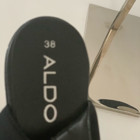 $68‼️New Aldo black sandals size 8 or 38 - Picture 3 of 4